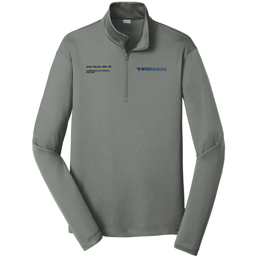 Embroidered Sport-Tek PosiCharge Competitor Quarter Zip Pullover -- Grey Concrete
