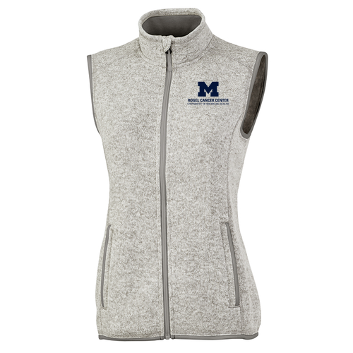 Ladies Charles River Pacific Heathered Vest -- Light Grey Heather
