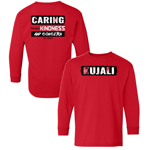 Youth Long Sleeve Red House Gildan Tee
