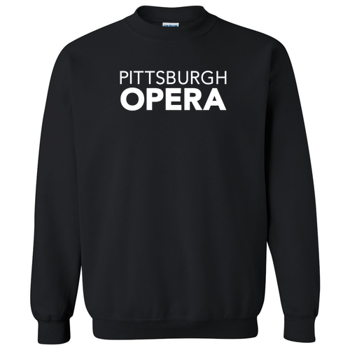 Gildan Crew Neck Sweatshirt -- Black/White Print