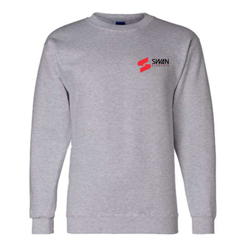 Champion Powerblend Crewneck Sweatshirt -- Light Steel, Swan