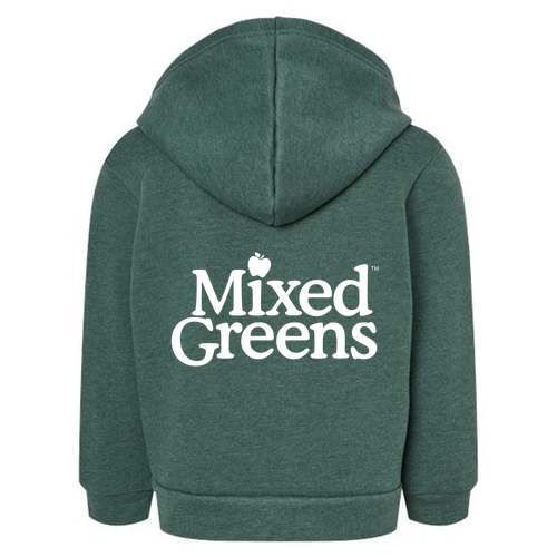 Toddler Bella+ Canvas Full-Zip Hooded Sweatshirt -- Heather Forest
