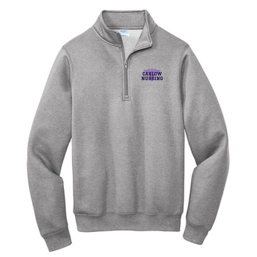 Port and Company Core Fleece Quarter-Zip Pullover Sweatshirt -- Athletic Heather