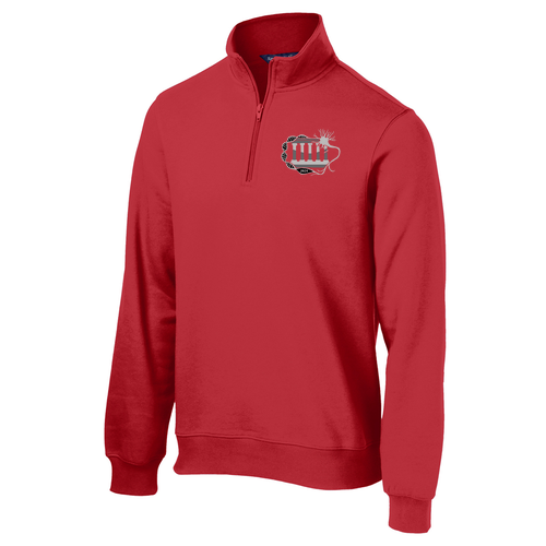 Sport Tek Quarter Zip Sweatshirt -- True Red