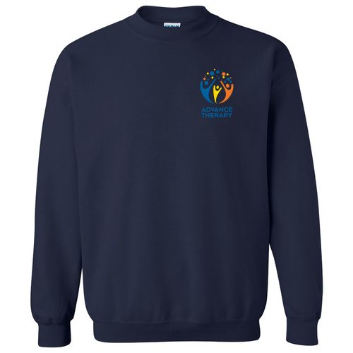 Embroidered Gildan Heavy Blend Crew Neck Sweatshirt -- Navy