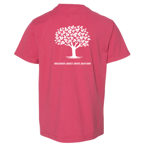 ComfortWash by Hanes Garment Dyed Youth Short Sleeve T-Shirt -- Crimson Fall