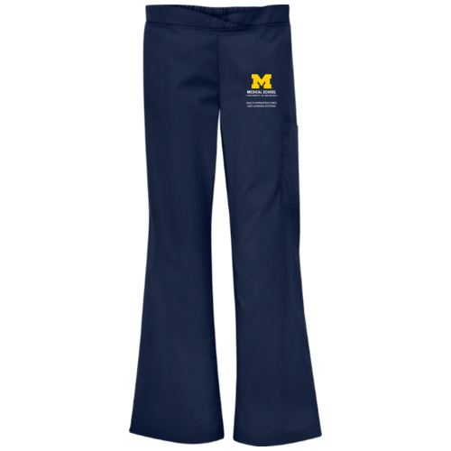 Ladies Butter-Soft Scrubs by UA Front Crossover Waistband Pants -- Navy