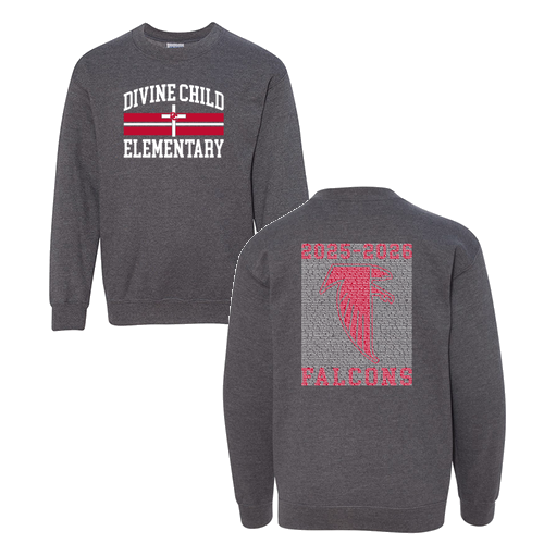 Youth Gildan Heavy Blend Crewneck Sweatshirt -- Dark Heather