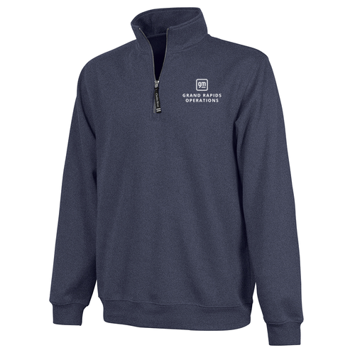 Charles River Crosswind Quarter Zip Sweatshirt -- Navy Heather