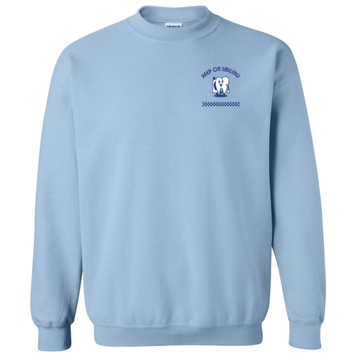 Keep On Smiling Crewneck -- Light Blue