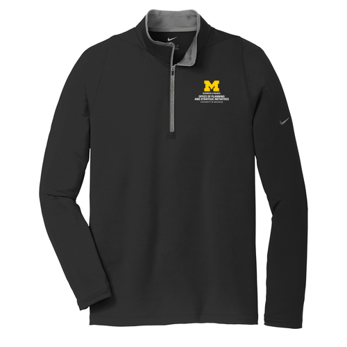 Nike Golf Dri FIT Stretch Half Zip Cover Up -- Black / Dark Grey