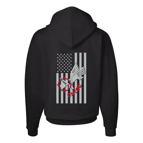 Hanes 7.8 Oz., 50/50 Comfort Blend Fleece Pullover Hood Adult -- Black