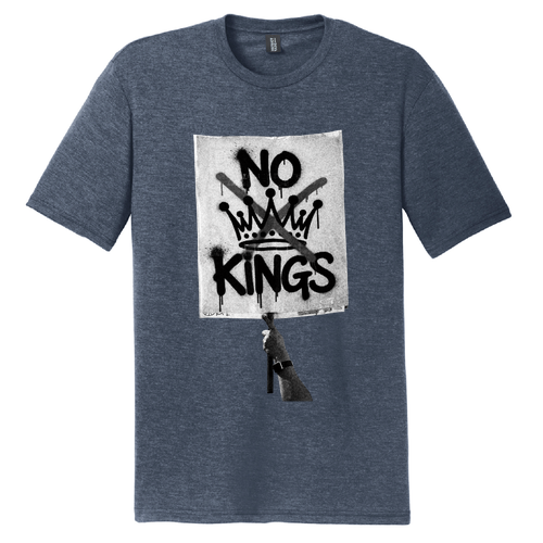 District Made Mens Perfect Tri Crew Tee -- Navy Frost