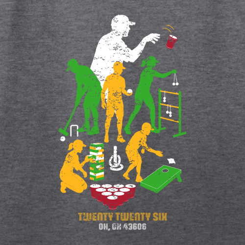 District Made Mens Perfect Tri Crew Tee -- Heathered Charcoal