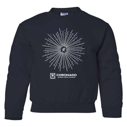 Youth Gildan Heavy Blend Crew Neck Sweatshirt -- Navy