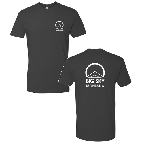 Big Sky Montana Logo 2 White Ink -- Short Sleeve Heavy Metal