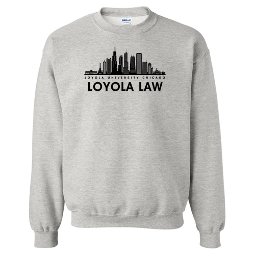 Chicago Skyline Crewneck Sweatshirt -- Ash
