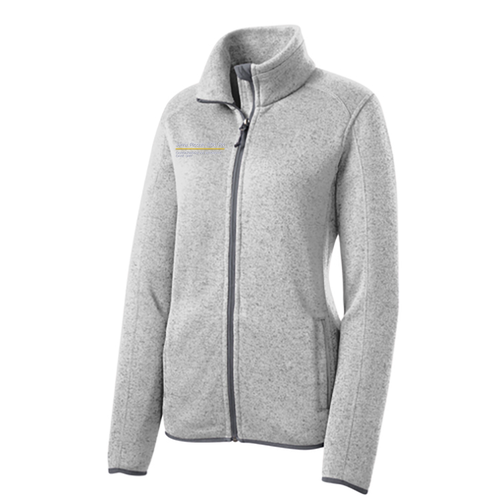 Port Authority Ladies Sweater Fleece Jacket -- Grey Heather