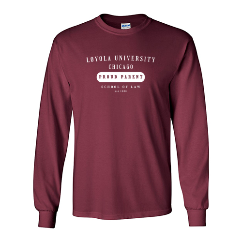 Class of '26 Proud Parents Long sleeve -- Maroon