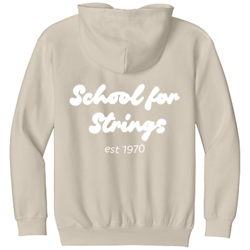 Gildan Youth Softstyle Sand Midweight Fleece Hooded Sweatshirt -- Puff Print