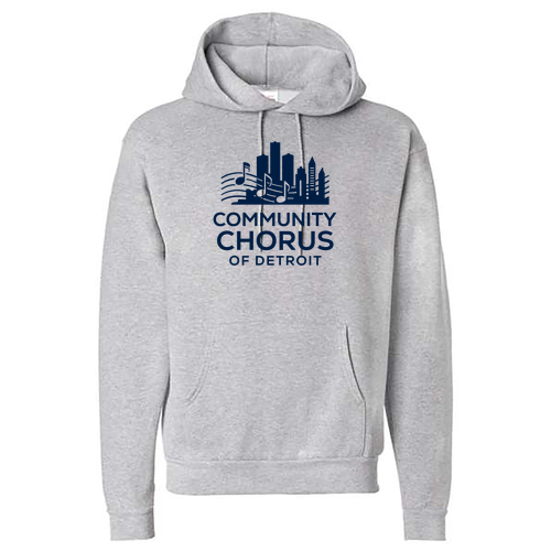 Comfort Blend Fleece Pullover Hood Adult -- Light Steel