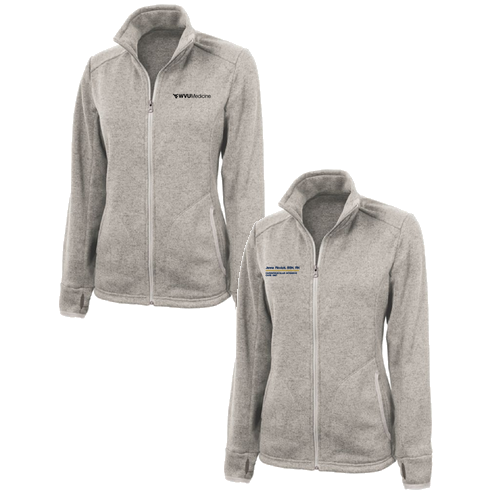 Charles River Ladies Heathered Fleece Jacket -- Oatmeal Heather