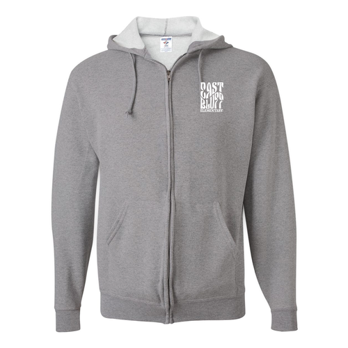 Jerzees Full Zip Hooded Sweatshirt -- Oxford