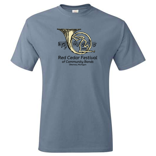 Hanes Authentic Short Sleeve T-Shirt -- Stonewashed Blue