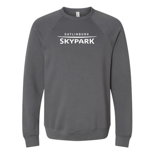 Gatlinburg Skypark Logo 1 White Ink -- Crewneck Sweatshirt Asphalt