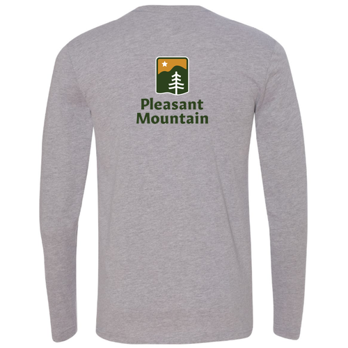 Pleasant Mountain Logo 2 Full color -- Long Sleeve Heather Grey