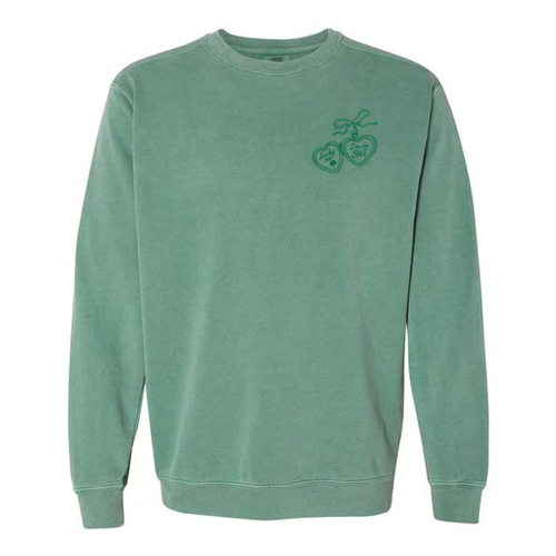 Comfort Colors Unisex Garment-Dyed Crewneck Sweatshirt -- Light Green