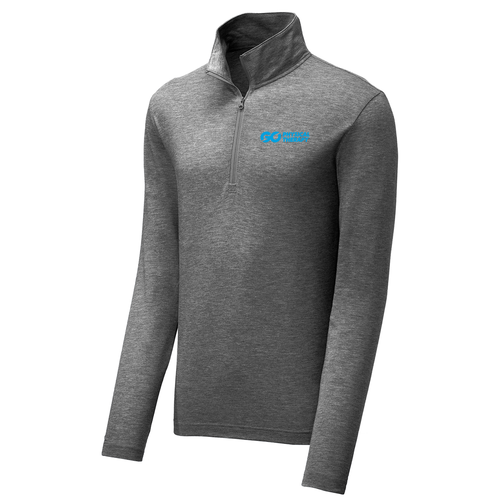 Sport-Tek PosiCharge Tri-Blend Wicking 1/4-Zip Pullover -- Dark Grey Heather