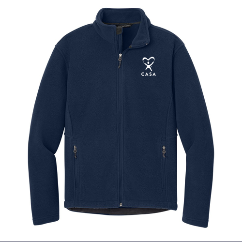 Monroe County CASA Fleece Jacket (True Navy)