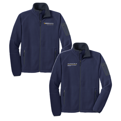 Port Authority Enhanced Value Fleece Full Zip Jacket -- Navy / Battleship Grey