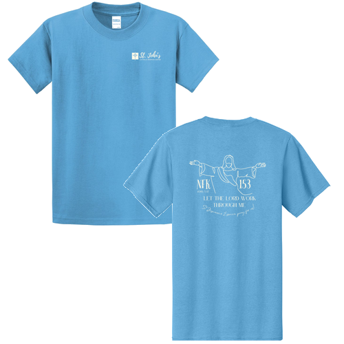 Port and Company Basic T-Shirt -- Aquatic Blue