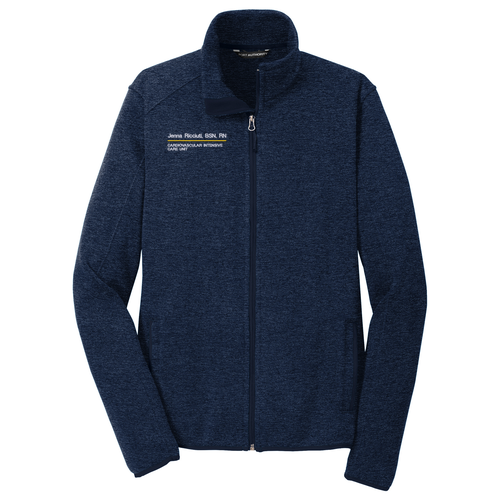 Port Authority Sweater Fleece Jacket -- River Blue Navy Heather
