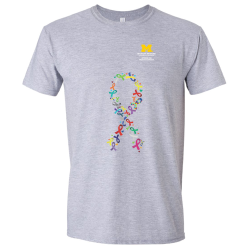 Gildan SoftStyle T-Shirt -- Sport Grey Ribbon Print