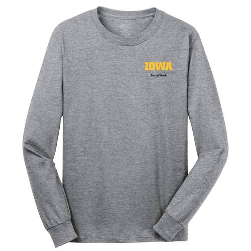 Port and Company Long Sleeve T Shirt -- Athletic Heather
