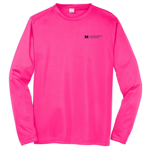 Sport Tek Long Sleeve Wicking Competitor Tee -- Neon Pink, $12