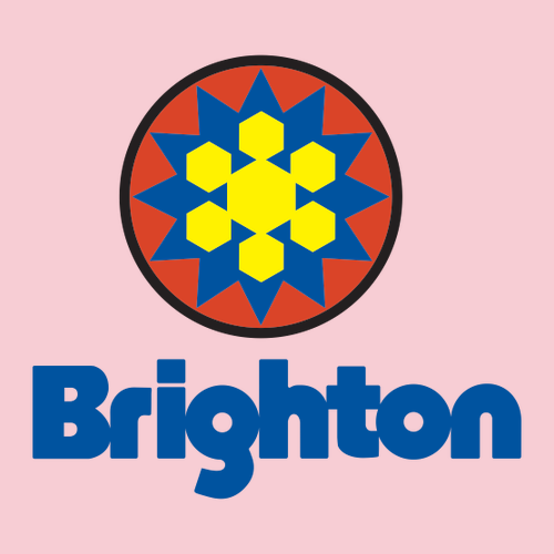 Brighton Logo 2 Full color -- Short Sleeve Light Pink