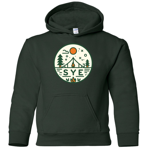 Gildan Heavy Blend Youth Hooded Sweatshirt -- Forest Green