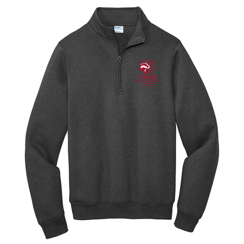 Port and Company Core Fleece Quarter-Zip Pullover -- Dark Heather Grey (Embroidery)