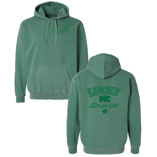 Comfort Colors Unisex Garment-Dyed Hooded Sweatshirt -- Light Green