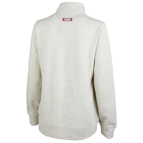 Charles River Women's Crosswind Quarter Zip Sweatshirt -- Oatmeal Heather