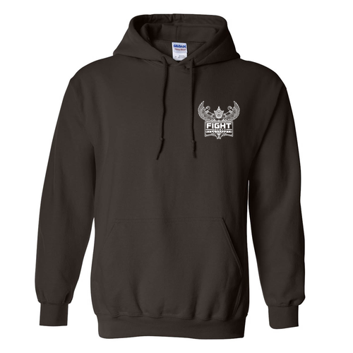 Gildan Heavy Blend Hooded Sweatshirt -- Dark Chocolate