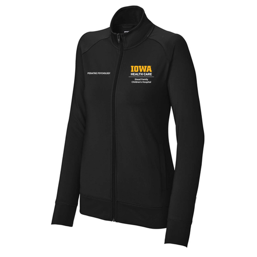 Sport-Tek Ladies Sport-Wick Stretch Full-Zip Cadet Jacket -- Black