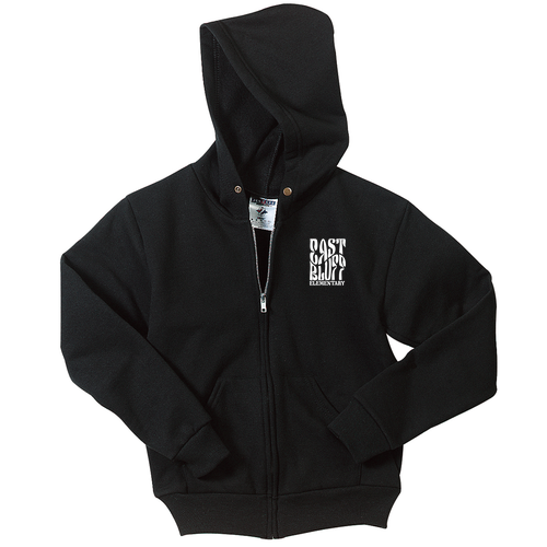 Jerzees Youth 8 Oz., 50/50 Nublend Full Zip Hoodie -- Black