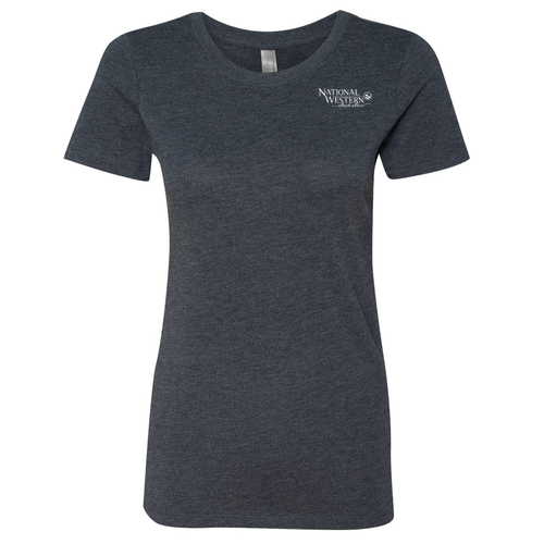 Next Level Apparel Ladies Tri Blend Crew -- Vintage Navy