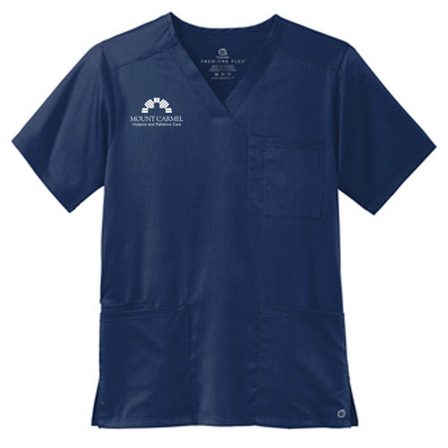 Wonderwink Men's Premiere Flex V-Neck Top -- Navy