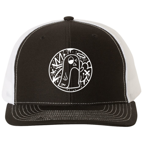 Richardson Snapback Trucker Cap -- Black / White